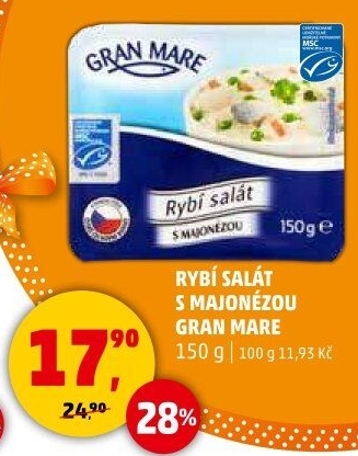 Rybí salát s majonézou Gran Mare