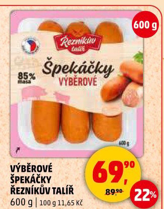 Špekáčky výběrové Řezníkův talíř