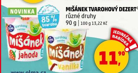 Tvarohová svačinka Míšánek Olma