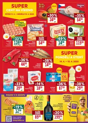 akční leták BILLA 9.4.2025-15.4.2025