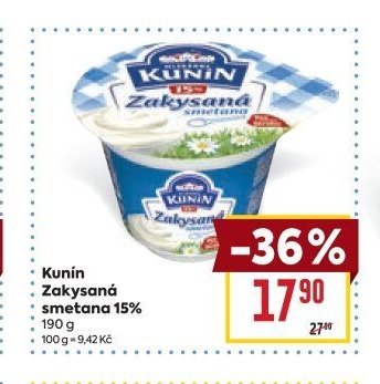 Kunín Zakysaná smetana 15% 190 g