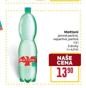 Mattoni jemně perlivá, neperlivá, perlivá 1,5 l