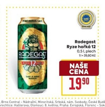 Radegast Ryze hořká 12 0,5 l, plech