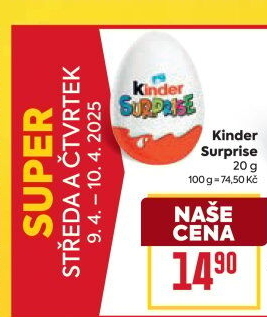 Čokoládové vajíčko s překvapením Kinder Surprise