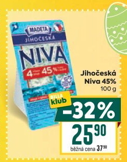 Sýr Niva Jihočeská 45% Madeta