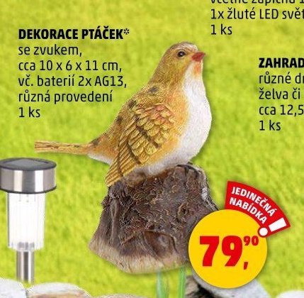 Dekorace ptáček
