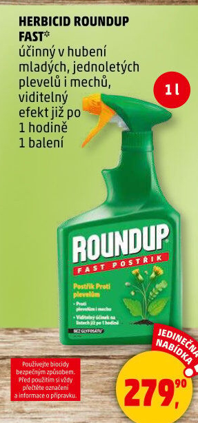 Herbicid sprej Roundup Fast