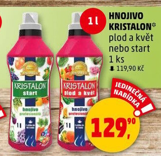 Hnojivo tekuté pro plod a květ Kristalon