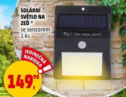 Solární osvětlení s pohybovým senzorem