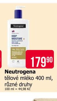 Neutrogena tělové mléko 400 ml, různé druhy