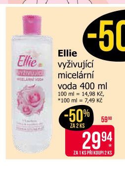 Ellie vyživující micelární voda 400 ml