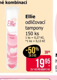 Ellie odličovací tampony 150 ks