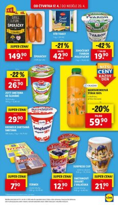 akční leták Lidl 17.4.2025-20.4.2025