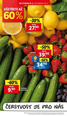 akční leták Lidl 17.4.2025-20.4.2025