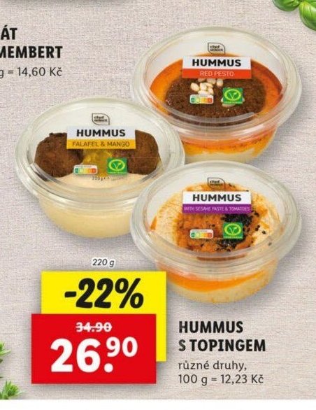 Hummus s toppingem