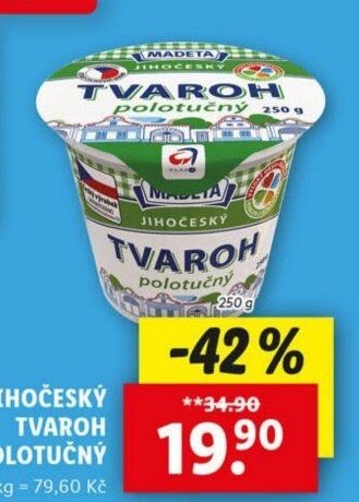 Jihočeský tvaroh polotučný