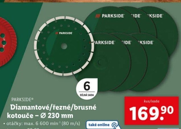 Brusné kotouče Parkside