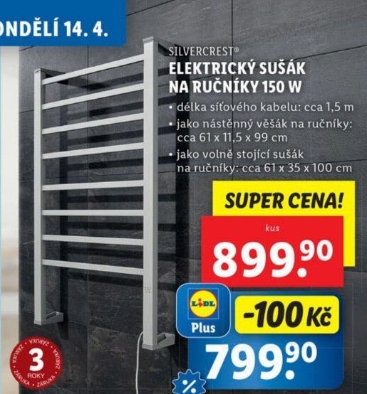 Elektrický sušák na prádlo SilverCrest