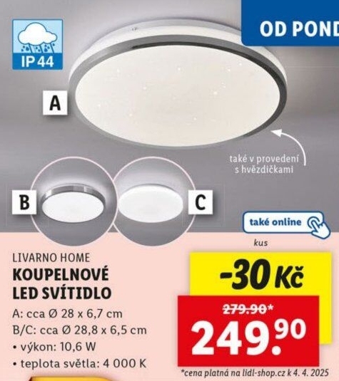 LED koupelnové svítidlo Livarno Home