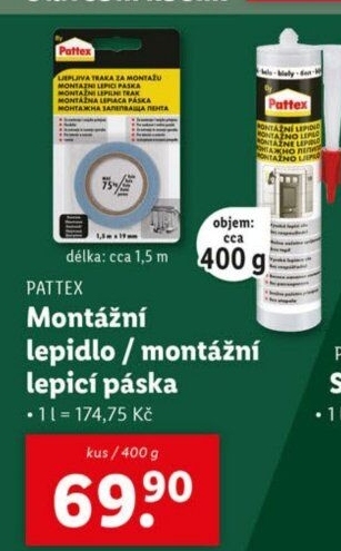 Montážní lepidlo Pattex