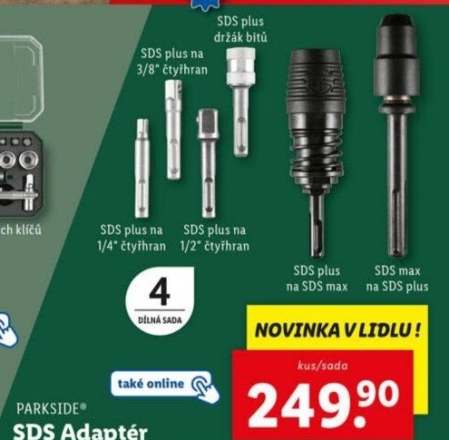 SDS adaptér Parkside