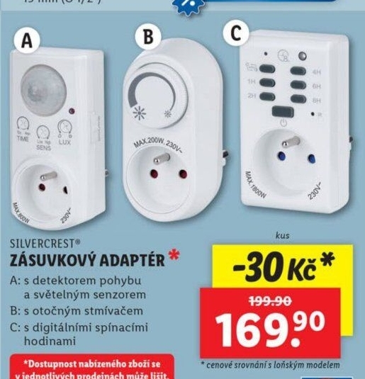 Zásuvka s detektorem pohybu SilverCrest