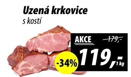Uzená krkovice s kostí