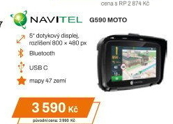 GPS navigace na motorku Navitel G590