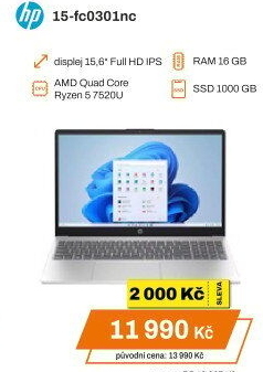 Notebook HP 15-fc0301nc