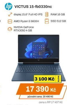Notebook HP VICTUS 15-fb0330nc