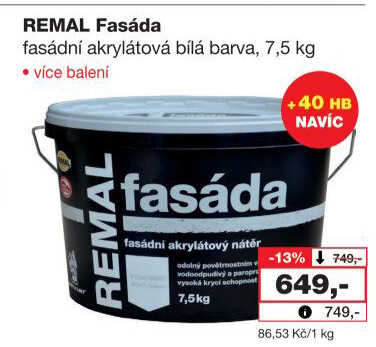 Fasádní barva Fasáda Remal