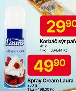 Šlehačka ve spreji Laura