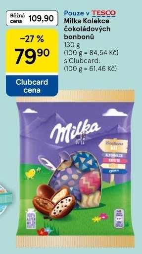 Čokoládová vajíčka Milka