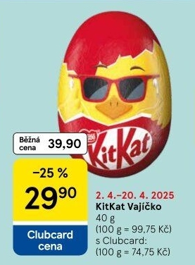 Čokoládové vajíčko Kit Kat Nestlé