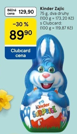 Čokoládový zajíc Kinder