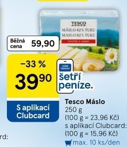 Máslo Tesco