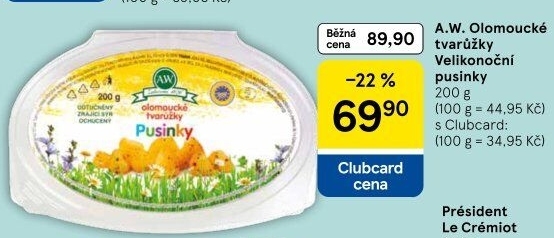 Olomoucké tvarůžky velikonoční pusinky A.W.