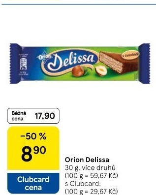 Oplatky celomáčené Delissa Orion