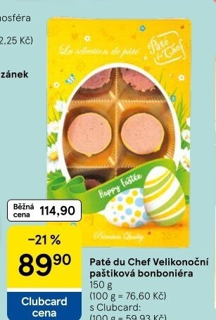 Paštika bonboniéra velikonoční Pâté du Chef