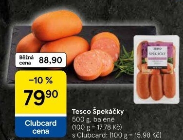 Špekáčky Tesco
