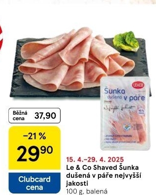 Šunka dušená nejvyšší jakosti LE&amp