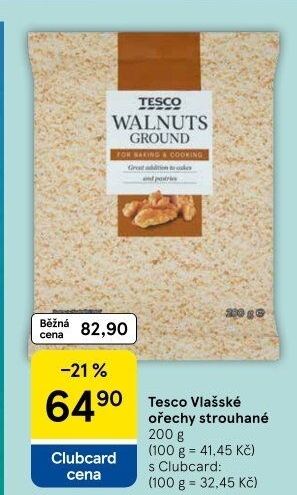 Vlašské ořechy strouhané Tesco