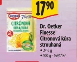 Dr. Oetker Finesse Citronová kůra strouhaná