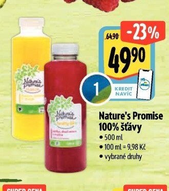 Nature's Promise 100% šťávy