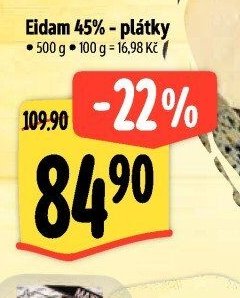 Eidam 45% plátky