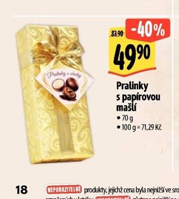 Pralinky s papírovou mašlí