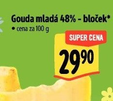 Gouda mladá 48% - bloček