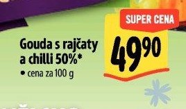 Gouda s rajčaty a chilli 50%