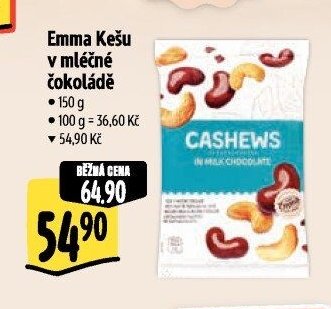 Emma Kešu v mléčné čokoládě