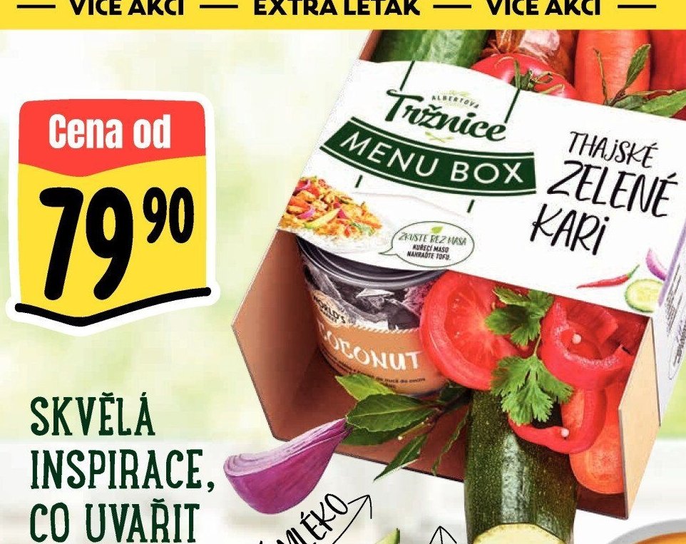 Tržnice Menu box Thajské zelené kari